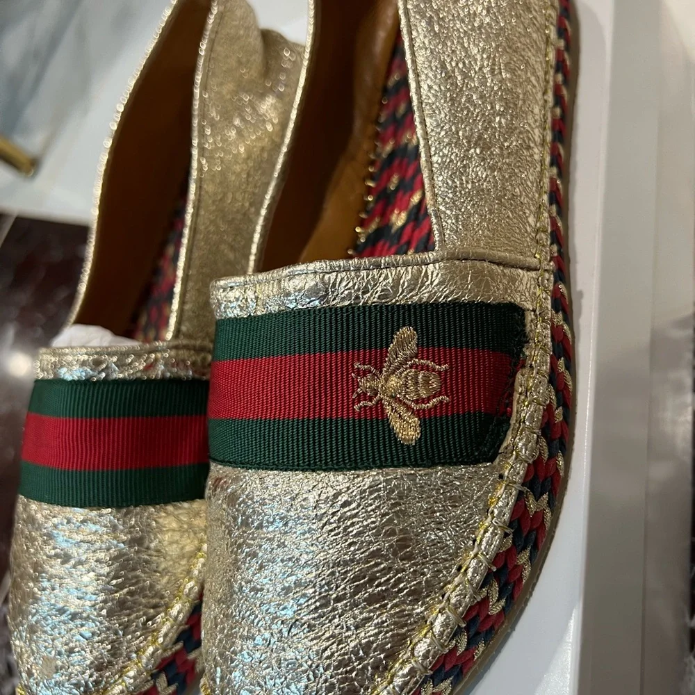New Gold Gucci espadrilles! - Picture 4 of 9